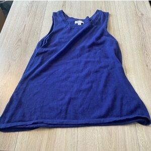 Denim&Co D&co denim & co purple Blue Sleeveless Tank Top sweater shirt